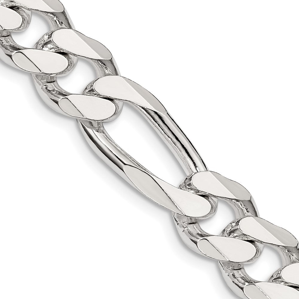 20 Inch Sterling Silver 10.75mm Figaro Chain Necklace