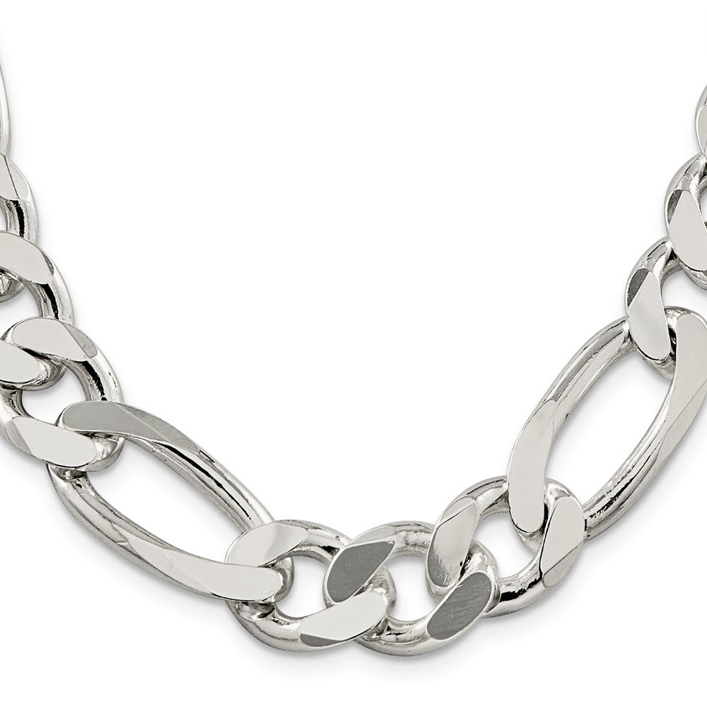 20 Inch Sterling Silver 15mm Figaro Chain Necklace