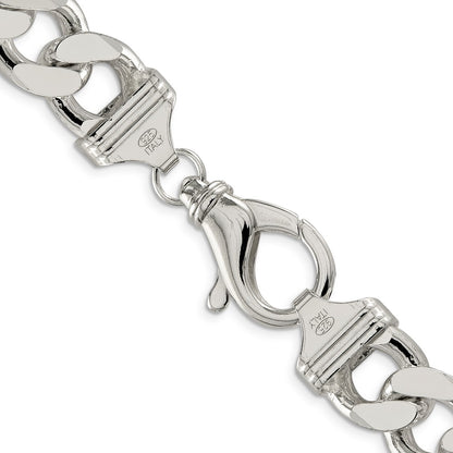 22 Inch Sterling Silver 15mm Figaro Chain Necklace