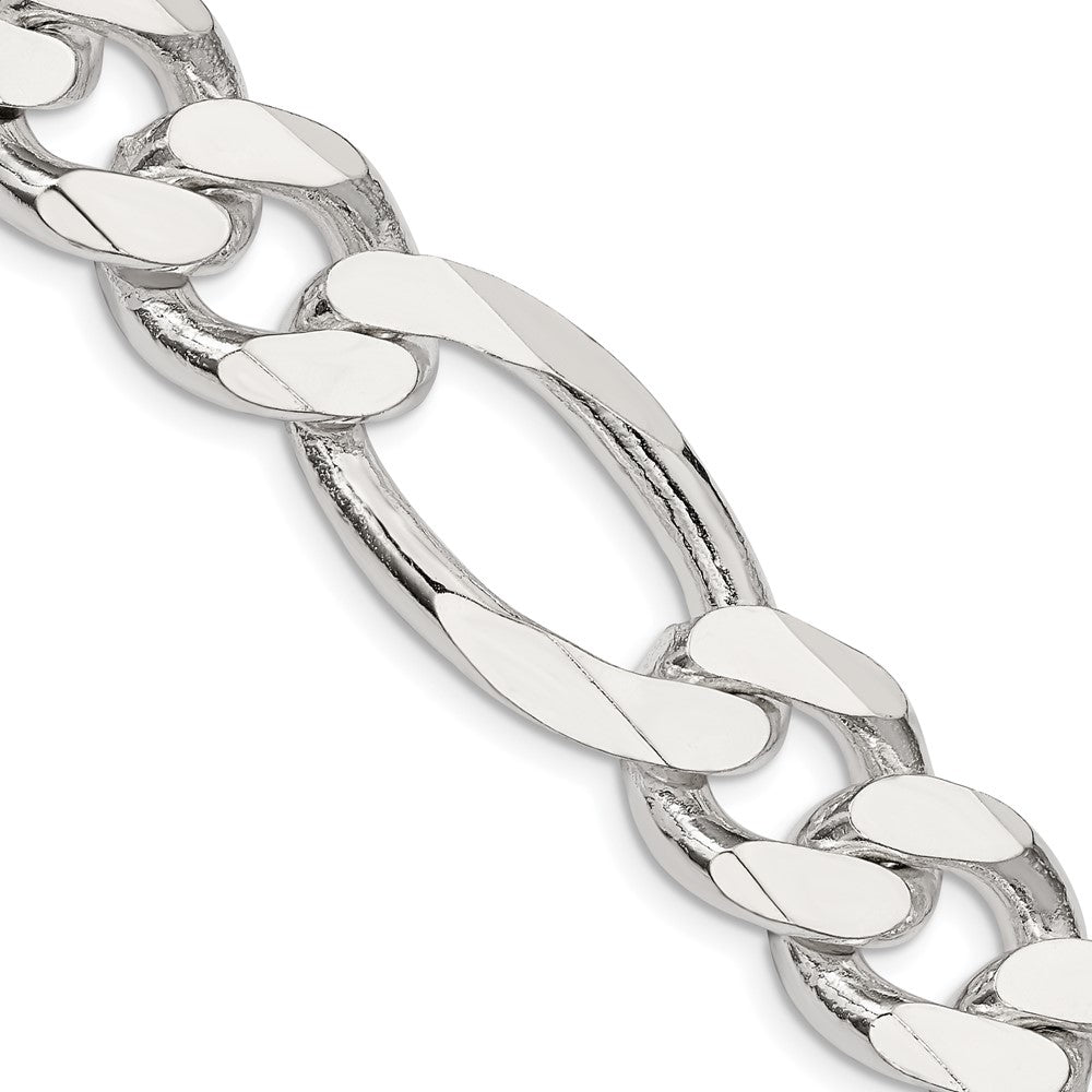 26 Inch Sterling Silver 15mm Figaro Chain Necklace