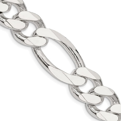 24 Inch Sterling Silver 15mm Figaro Chain Necklace