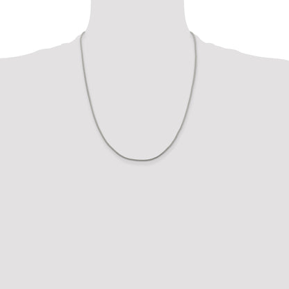 22 Inch Sterling Silver 1.25mm Diamond-Cut Round Franco Chain W/4In Ext.