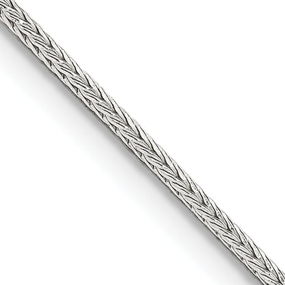 24 Inch Sterling Silver 1.25mm Diamond-Cut Round Franco Chain Necklace