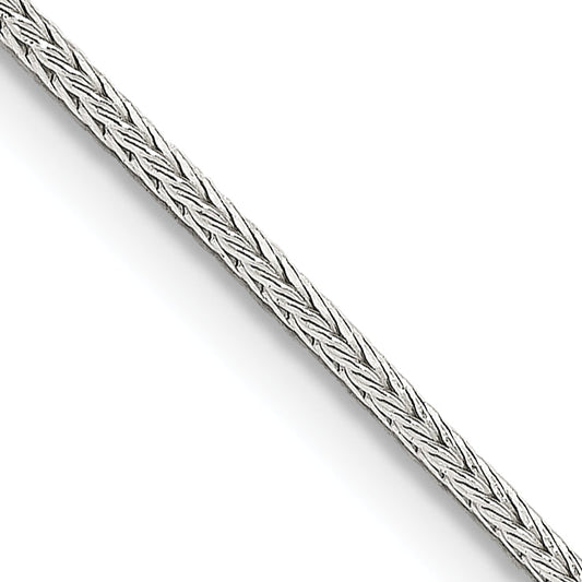 24 Inch Sterling Silver 1.25mm Diamond-Cut Round Franco Chain Necklace