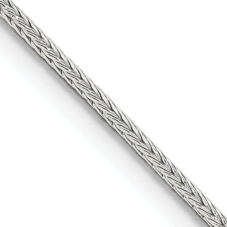 20 Inch Sterling Silver 1.25mm Diamond-Cut Round Franco Chain Necklace