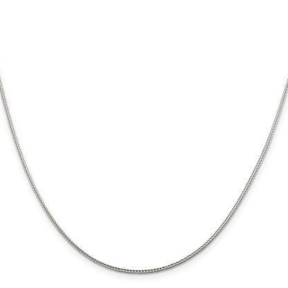 22 Inch Sterling Silver 1.45mm Diamond-Cut Round Franco Chain Necklace