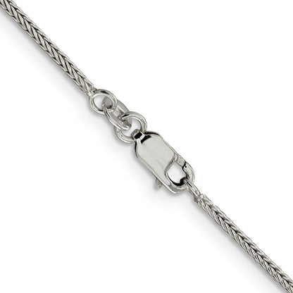 20 Inch Sterling Silver 1.45mm Diamond-Cut Round Franco Chain Necklace