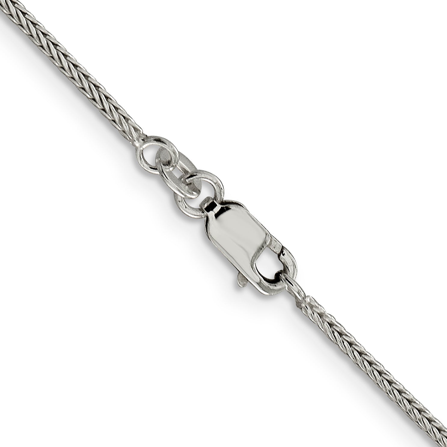 18 Inch Sterling Silver 1.45mm Diamond-Cut Round Franco Chain Necklace