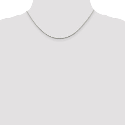 16 Inch Sterling Silver 1.45mm Diamond-Cut Round Franco Chain Necklace