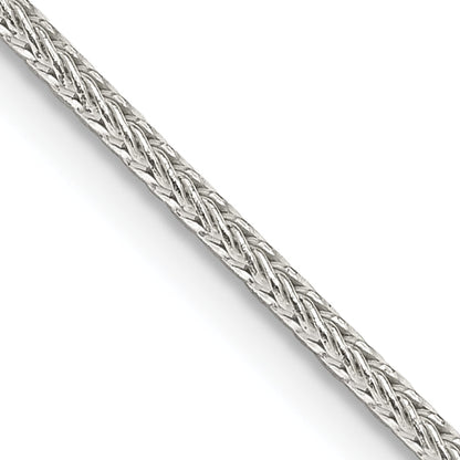 16 Inch Sterling Silver 1.45mm Diamond-Cut Round Franco Chain Necklace
