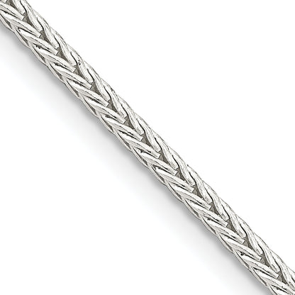 30 Inch Sterling Silver 2mm Diamond-Cut Round Franco Chain Necklace