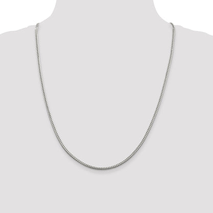 24 Inch Sterling Silver 2.5mm Diamond-Cut Round Franco Chain Necklace