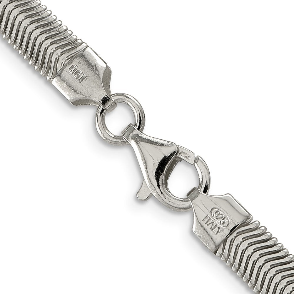 20 Inch Sterling Silver 6.25mm Flat Oval Snake Chain Necklace