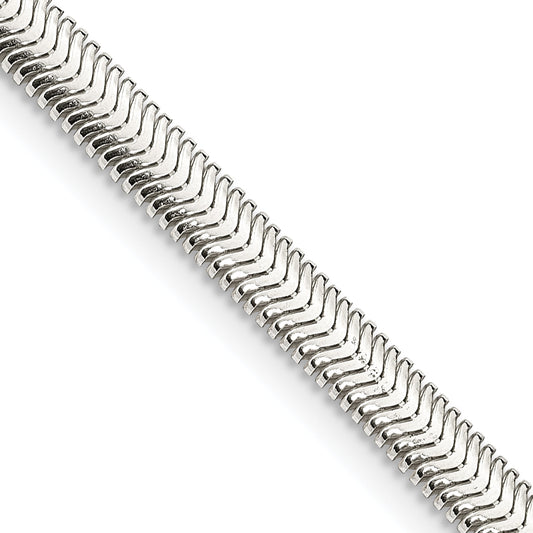 18 Inch Sterling Silver 4.2mm Flat Oval Snake Chain Necklace