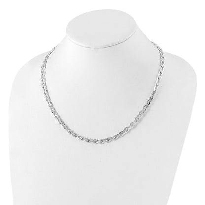 20 Inch Sterling Silver 6mm Fancy Link Chain Necklace