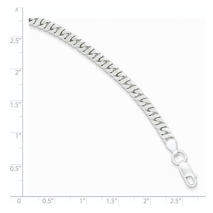 8 Inch Sterling Silver 4.25mm Fancy Flat Link Bracelet