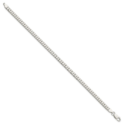 8 Inch Sterling Silver 4.25mm Fancy Flat Link Bracelet