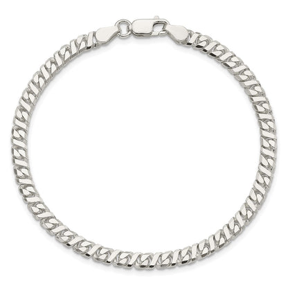 8 Inch Sterling Silver 4.25mm Fancy Flat Link Bracelet