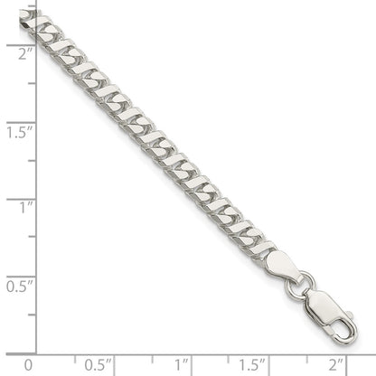 8 Inch Sterling Silver 4.25mm Fancy Flat Link Bracelet