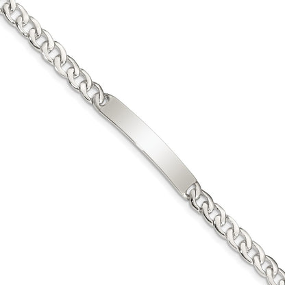 6 Inch Sterling Silver Baby Id Curb Link Bracelet