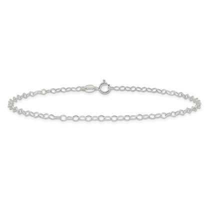 Sterling Silver 2.5 mm Fancy Anklet