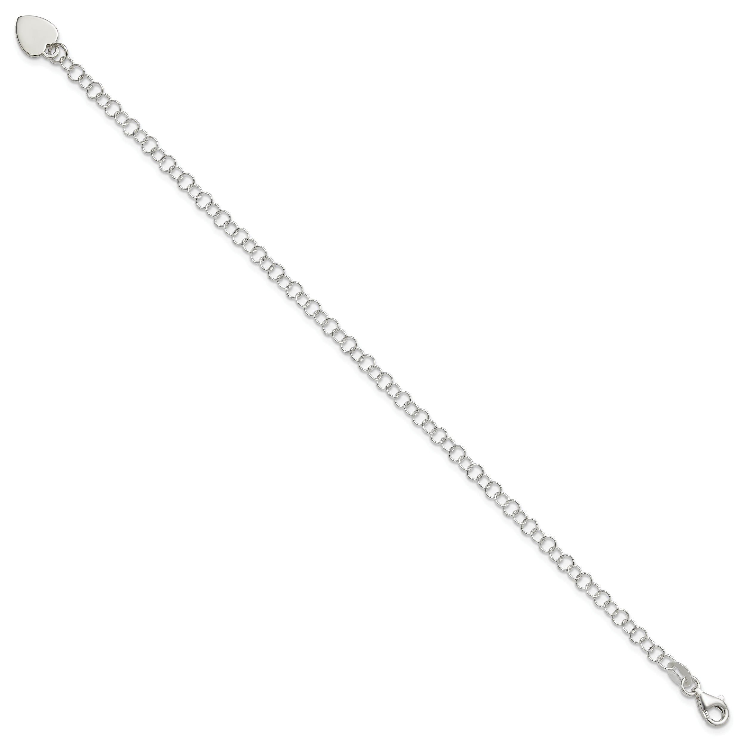 7.25 Inch Sterling Silver Round Link Bracelet