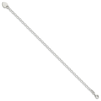 7.25 Inch Sterling Silver Round Link Bracelet