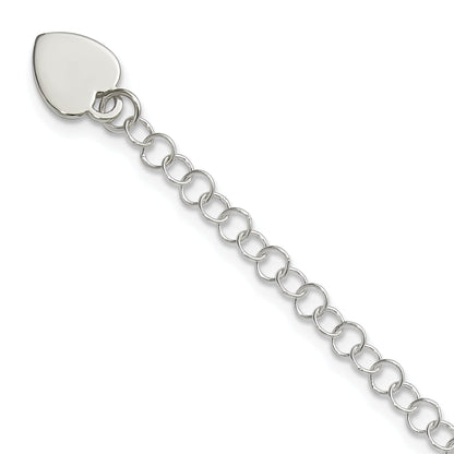 7.25 Inch Sterling Silver Round Link Bracelet