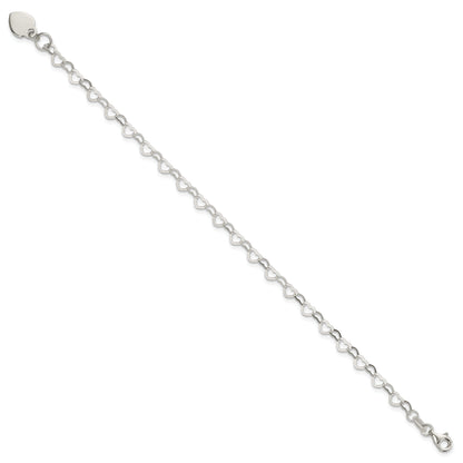 7.5 Inch Sterling Silver Fancy Link Bracelet