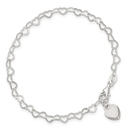 7.5 Inch Sterling Silver Fancy Link Bracelet