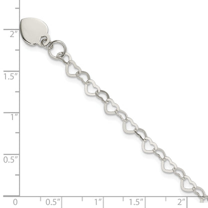 7.5 Inch Sterling Silver Fancy Link Bracelet