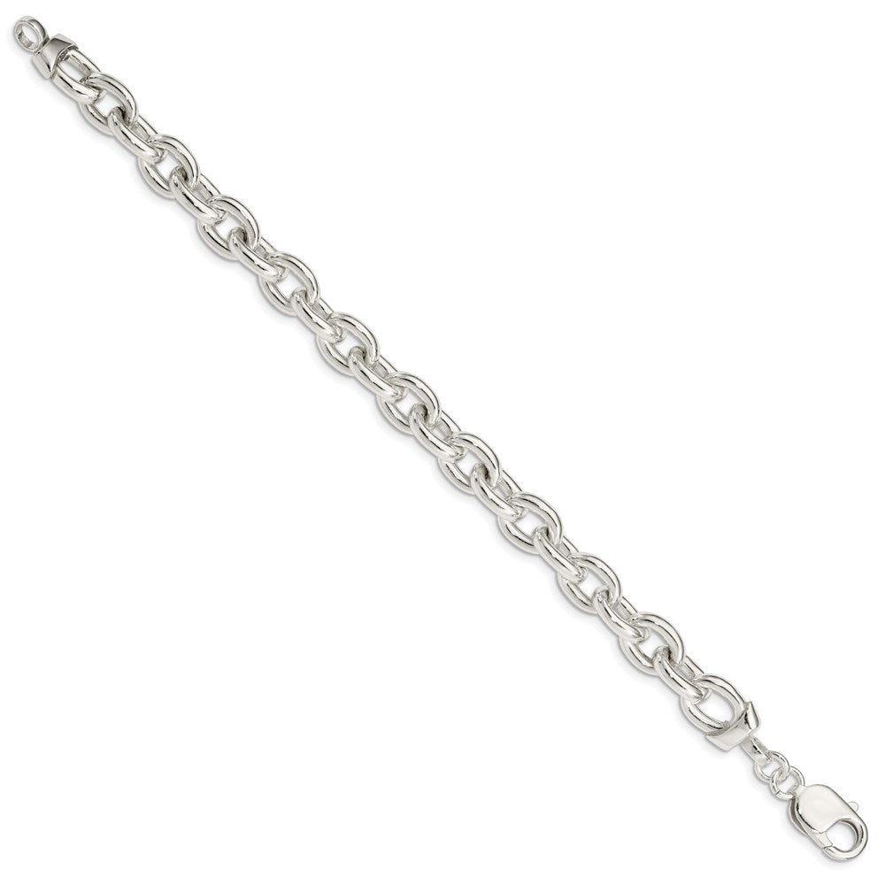 7.5 Inch Sterling Silver Fancy Link Bracelet
