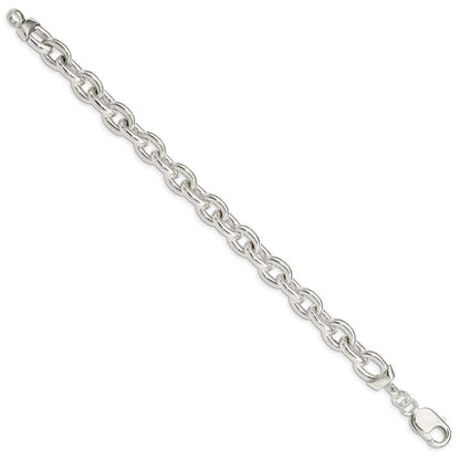 7.5 Inch Sterling Silver Fancy Link Bracelet