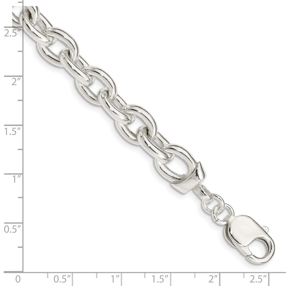 7.5 Inch Sterling Silver Fancy Link Bracelet