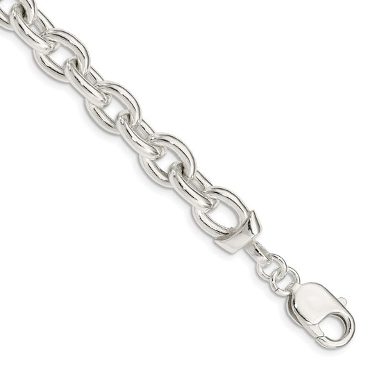 7.5 Inch Sterling Silver Fancy Link Bracelet