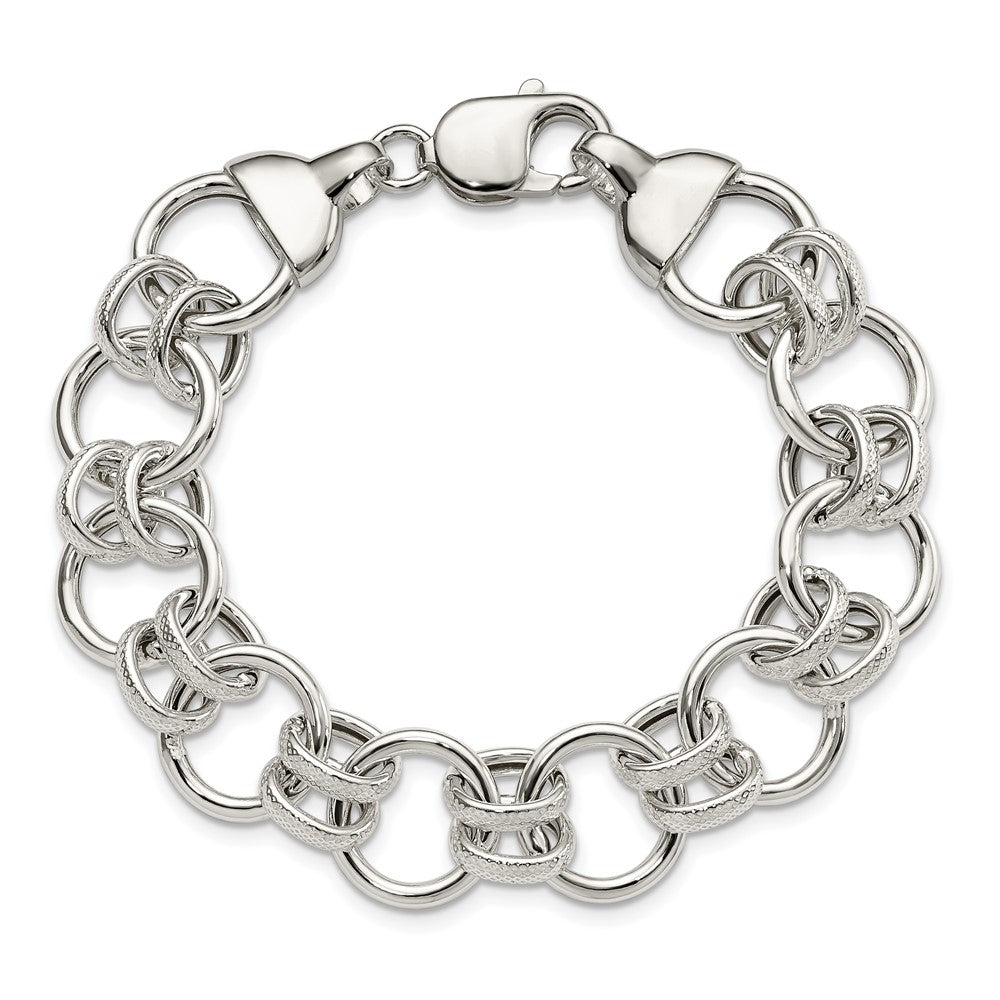 7.5 Inch Sterling Silver Fancy Bracelet