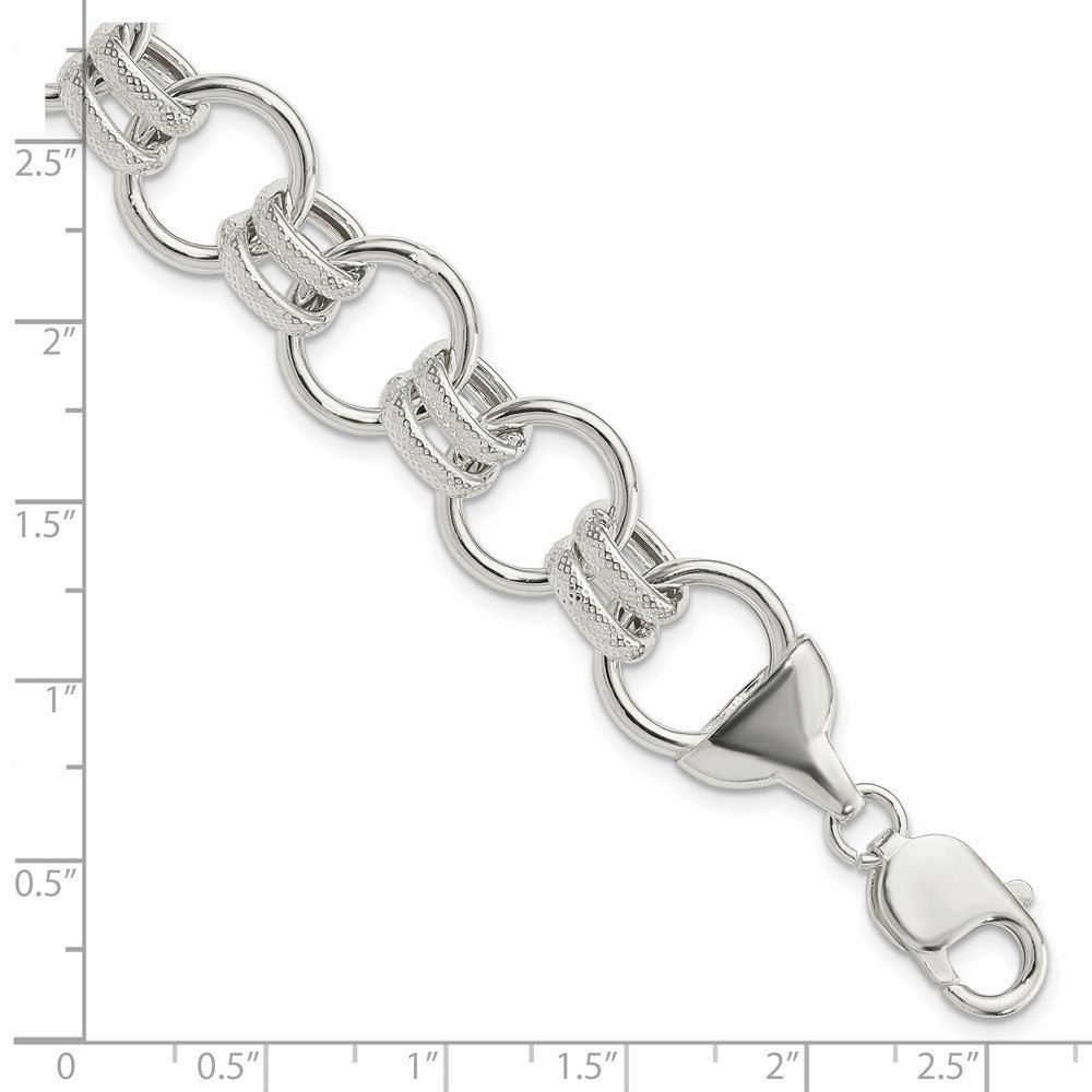 7.5 Inch Sterling Silver Fancy Bracelet