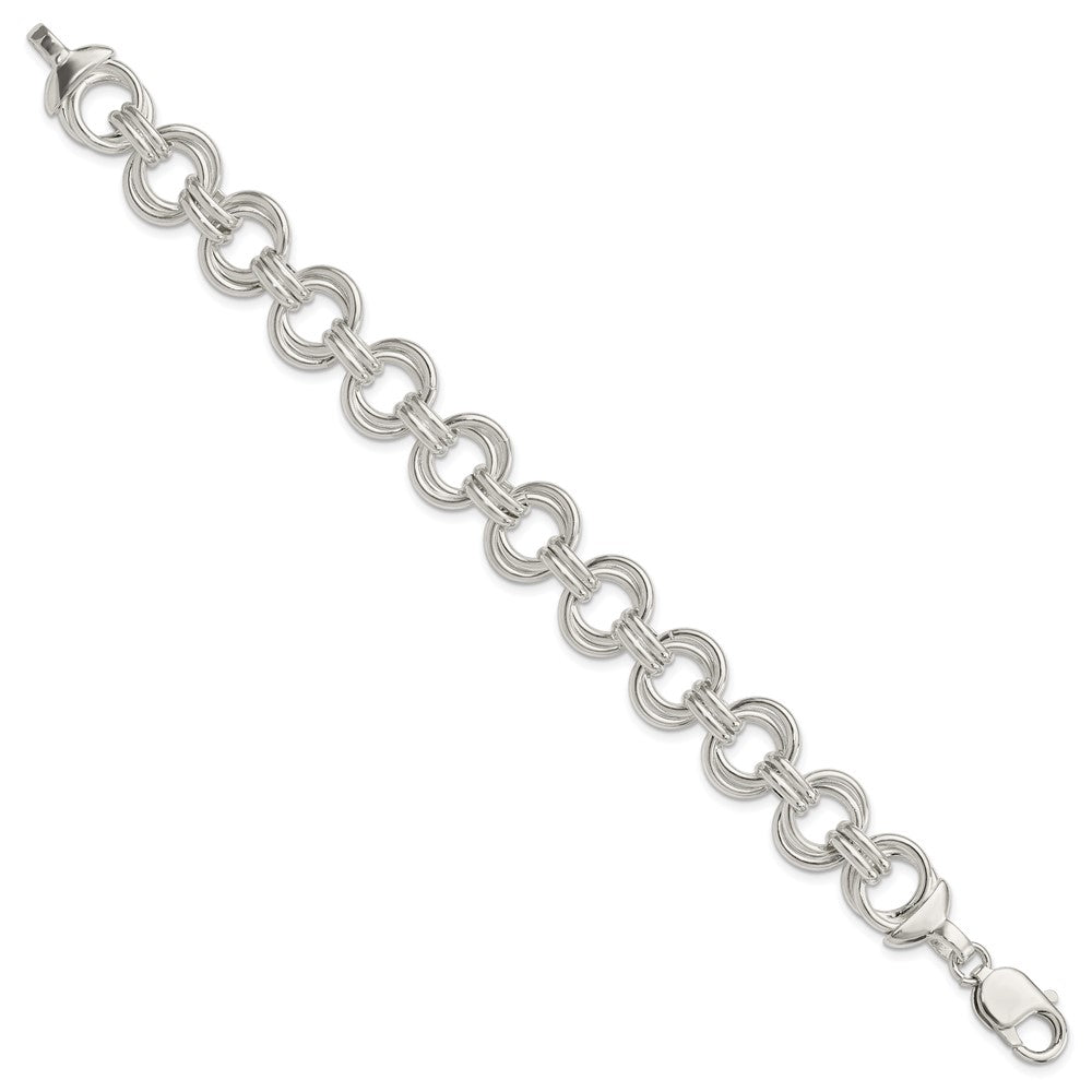 8.5 Inch Sterling Silver Polished Fancy Link Bracelet
