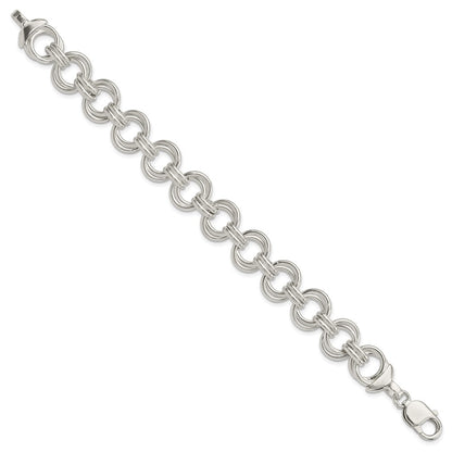 8.5 Inch Sterling Silver Polished Fancy Link Bracelet