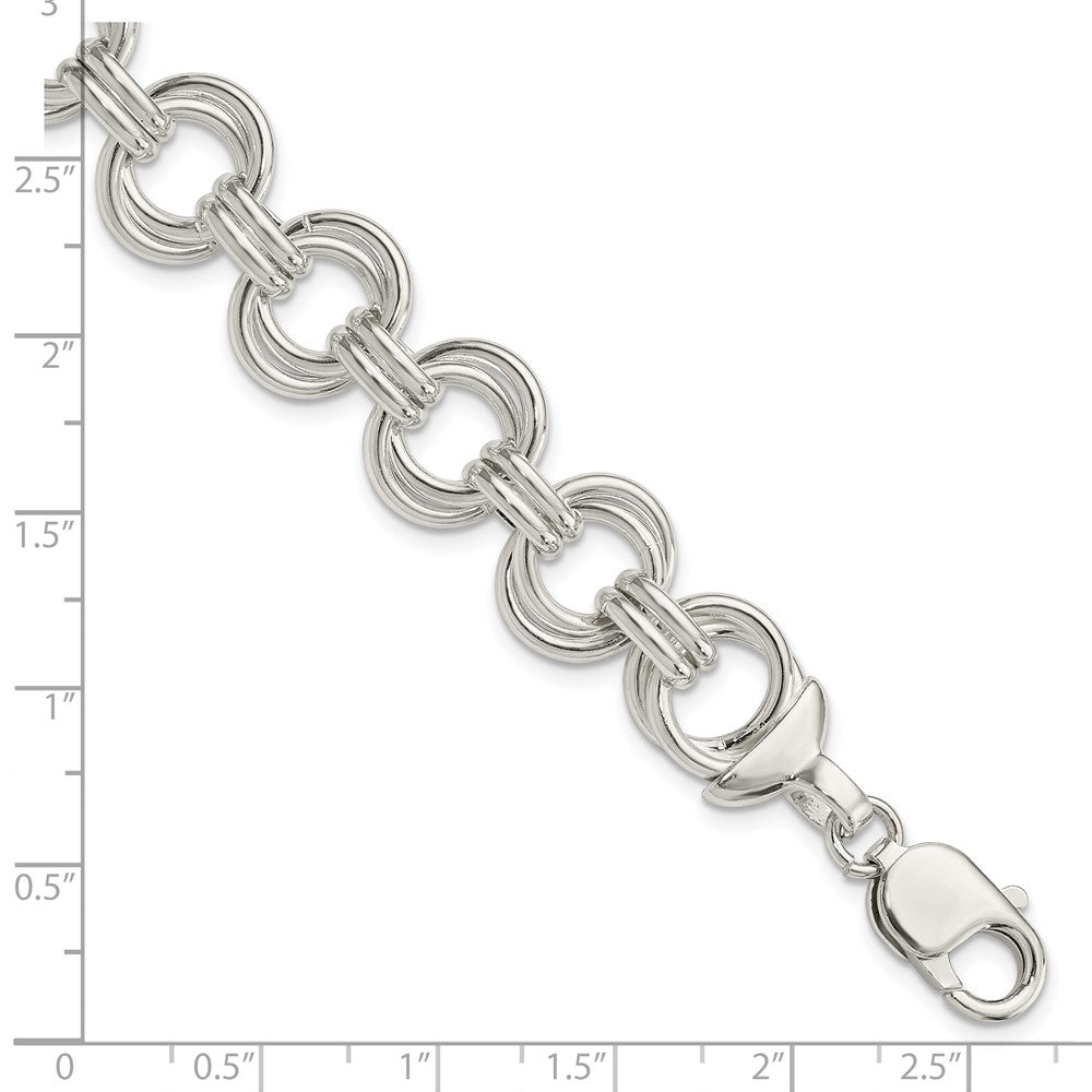 8.5 Inch Sterling Silver Polished Fancy Link Bracelet