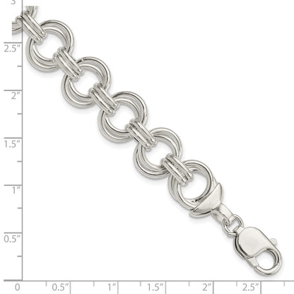 8.5 Inch Sterling Silver Polished Fancy Link Bracelet