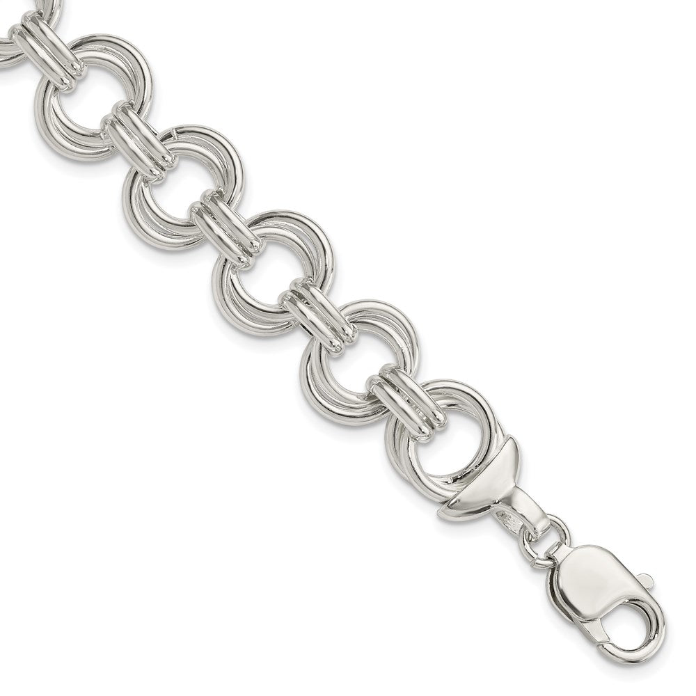 8.5 Inch Sterling Silver Polished Fancy Link Bracelet