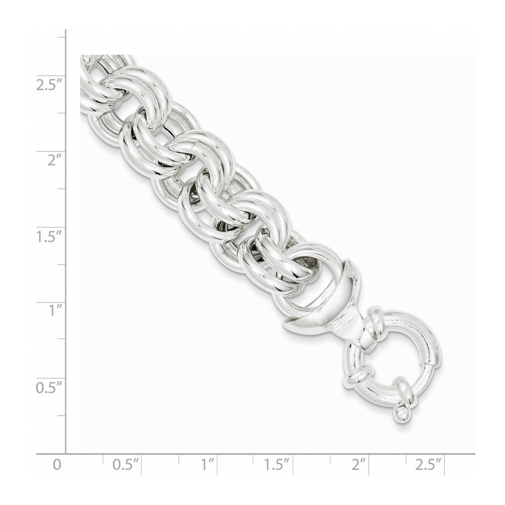 8 Inch Sterling Silver Fancy Link Bracelet