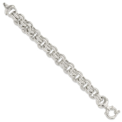 8 Inch Sterling Silver Fancy Link Bracelet