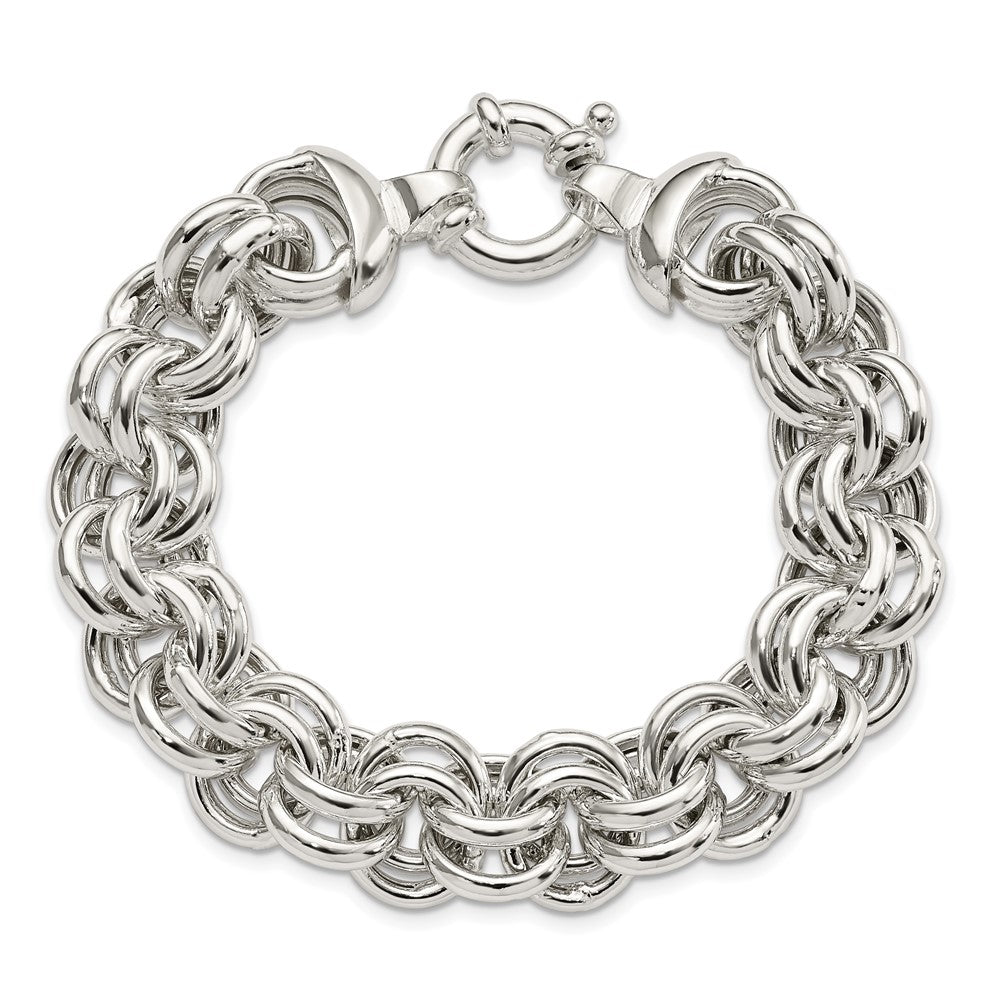 8 Inch Sterling Silver Fancy Link Bracelet