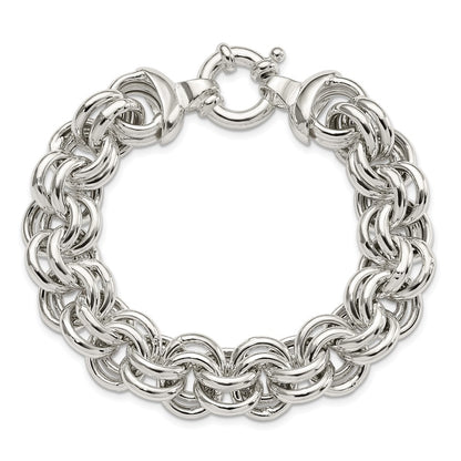 8 Inch Sterling Silver Fancy Link Bracelet
