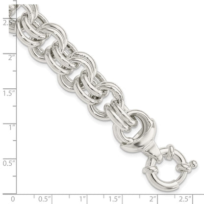 8 Inch Sterling Silver Fancy Link Bracelet