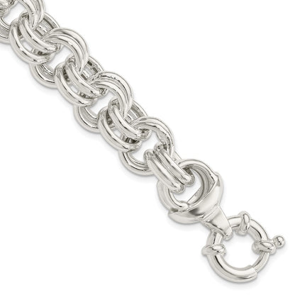8 Inch Sterling Silver Fancy Link Bracelet