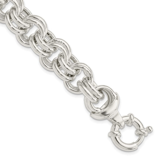 8 Inch Sterling Silver Fancy Link Bracelet