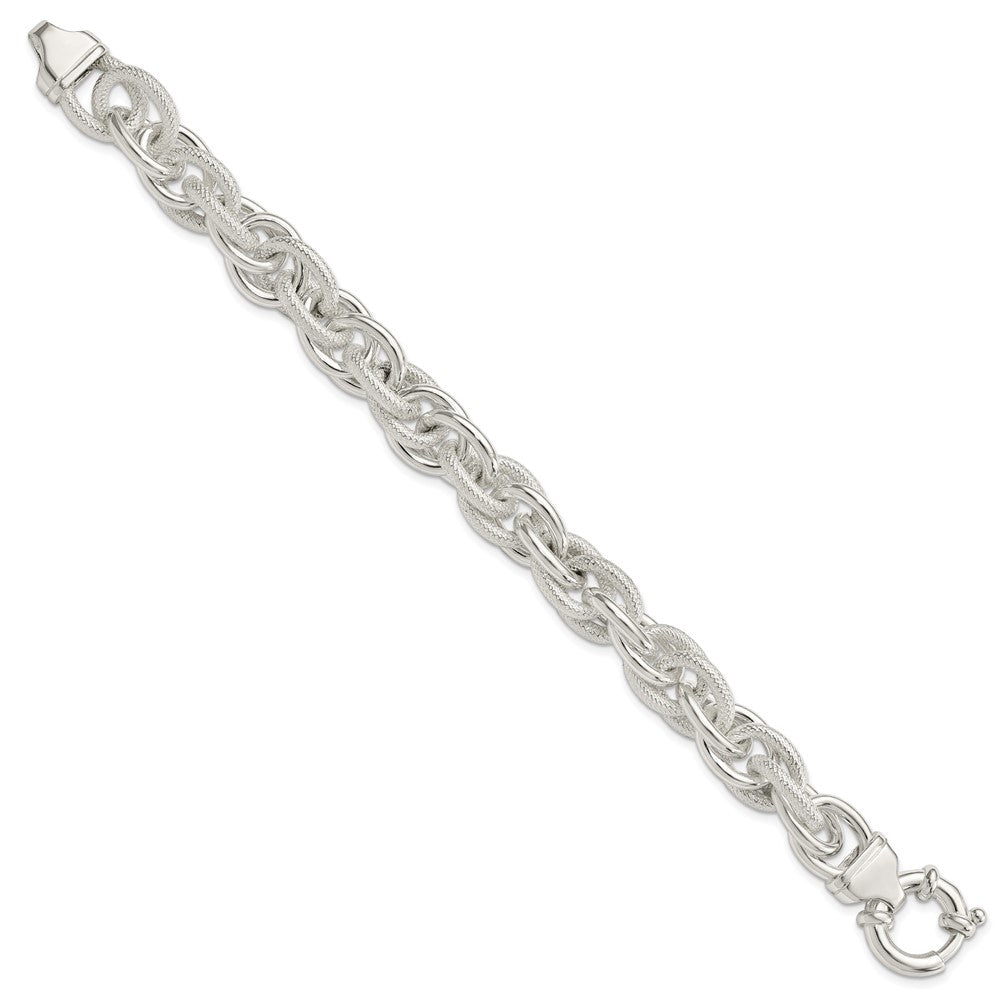 7.75 Inch Sterling Silver Fancy Link Bracelet